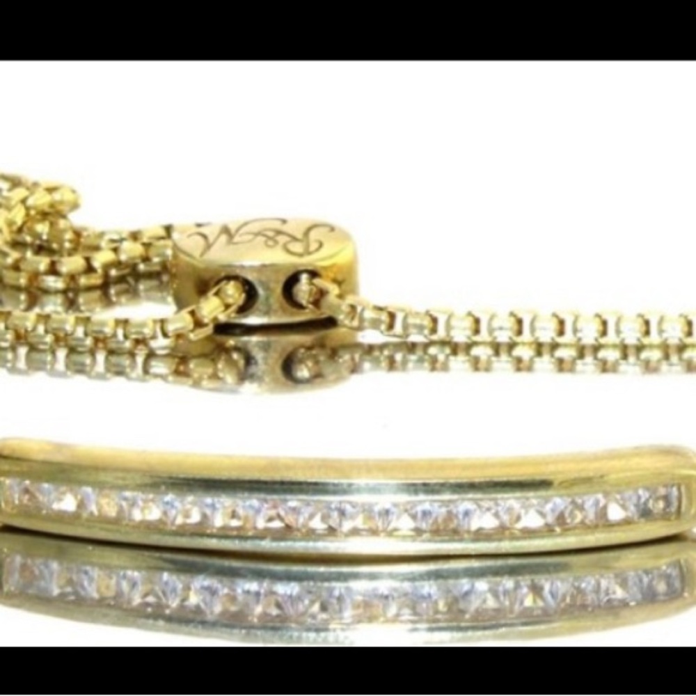 Princess Cut White Sapphire Bolo Bracelet